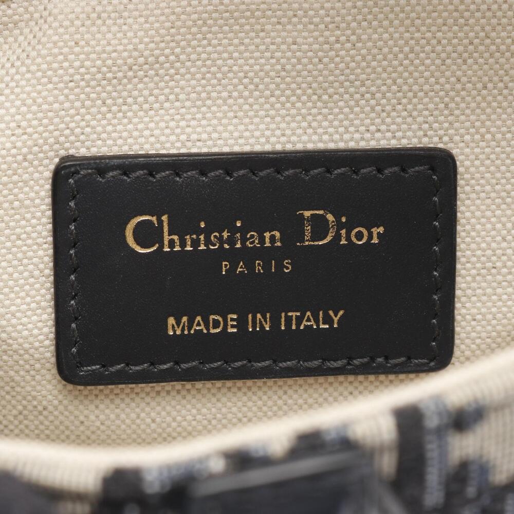 Dior Saddle Bag Oblique Jacquard Handbag Canvas Leather Beige Navy Blue Black - Picture 4 of 9